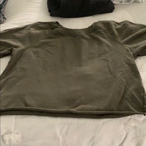 Green xs crop top
